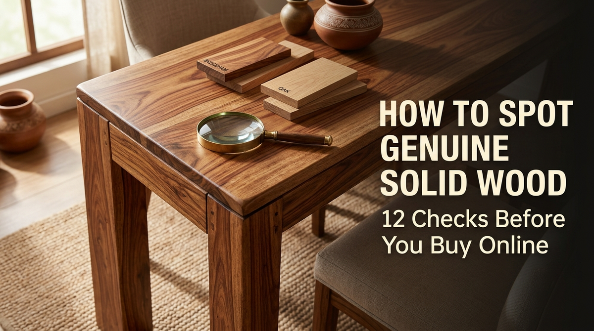 How to Identify Genuine Solid Wood Furniture: 12 Checks Before You Buy Online