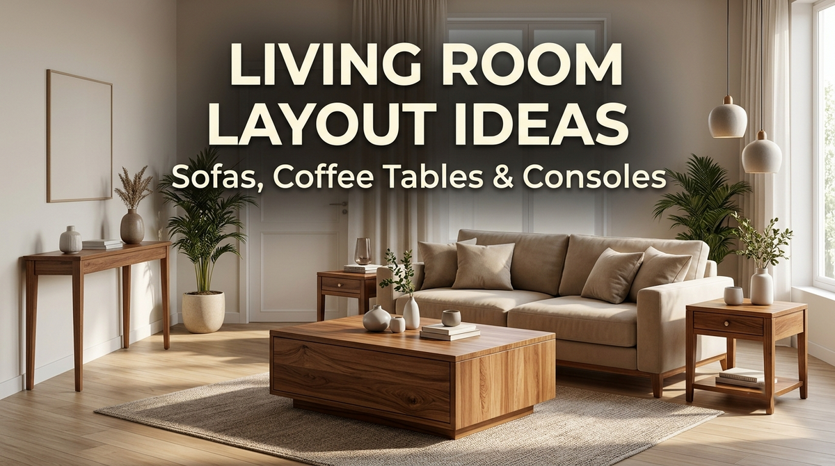 Living Room Furniture Layout Ideas for Indian Homes: Sofas, Coffee Tables and Consoles