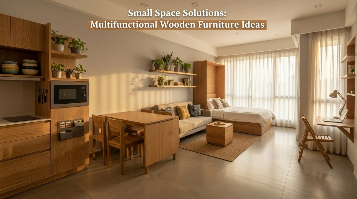 Small Space Solutions: Multifunctional Wooden Furniture Ideas for Indian Homes