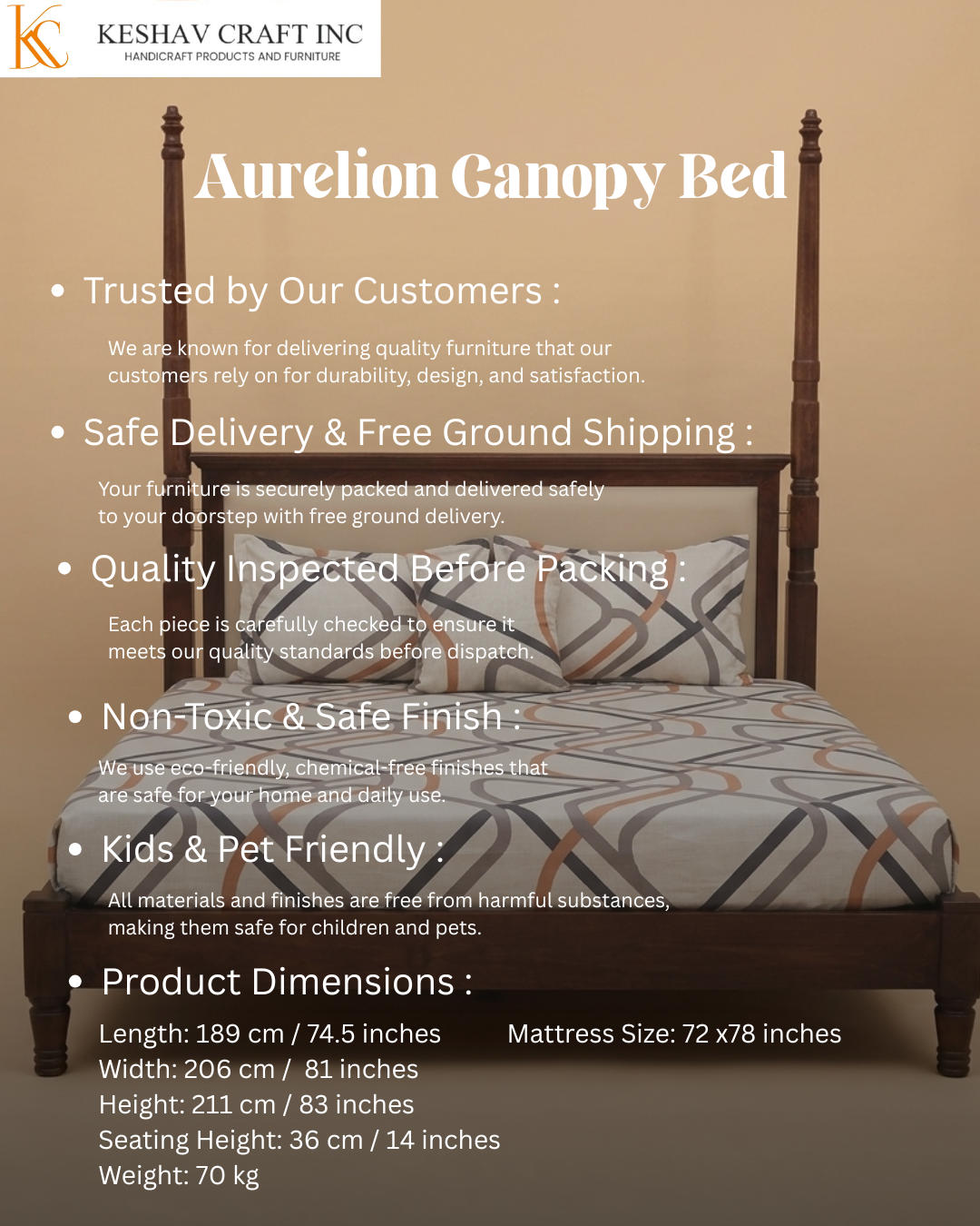 Aurelion Canopy Bed