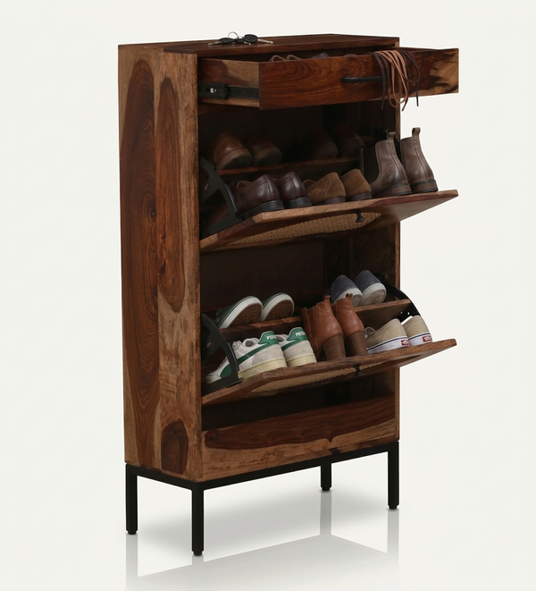Cavero Sheesham Shoe Cabinet alternate