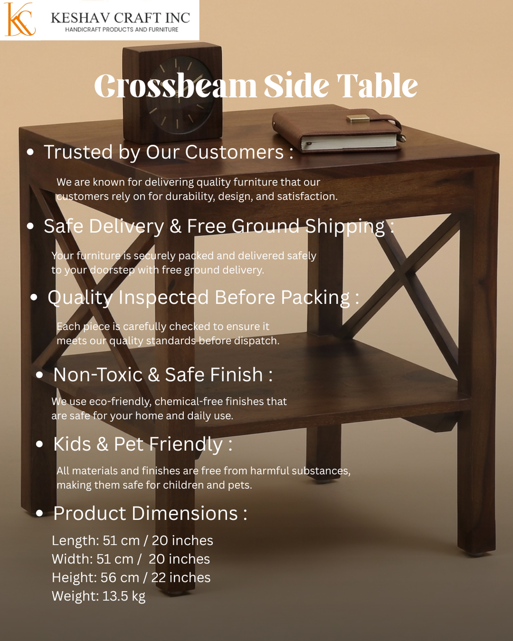 Crossbeam Side Table