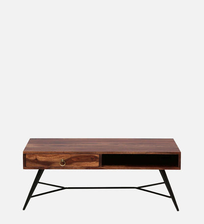 Velmor Storage Coffee Table in Rustic Teak Finish