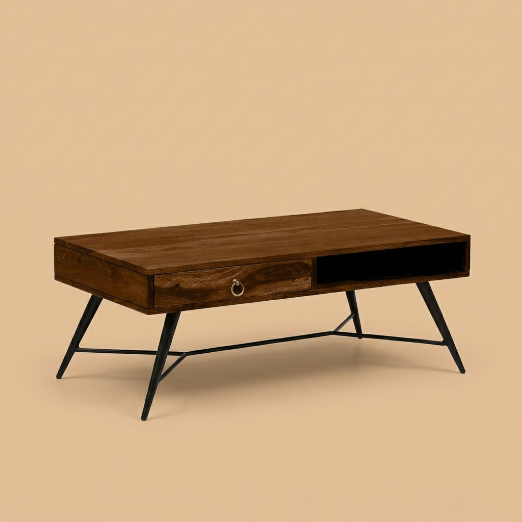 Velmor Storage Coffee Table in Provincial Teak Finish