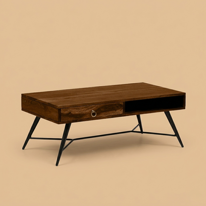 Velmor Storage Coffee Table in Provincial Teak Finish