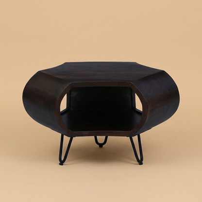 Zenvor Sculpt Coffee Table in Dark Walnut Finish