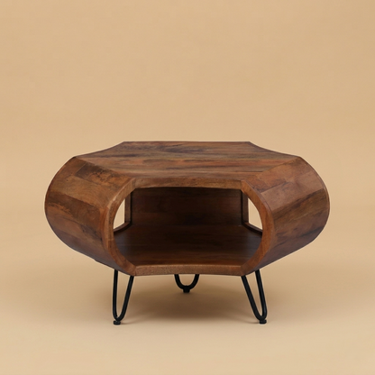 Zenvor Sculpt Coffee Table in Walnut Finish