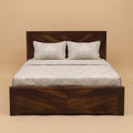 Heritage Chevron Sheesham Hydraulic Storage Bed
