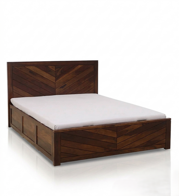 Heritage Chevron Sheesham Hydraulic Storage Bed alternate