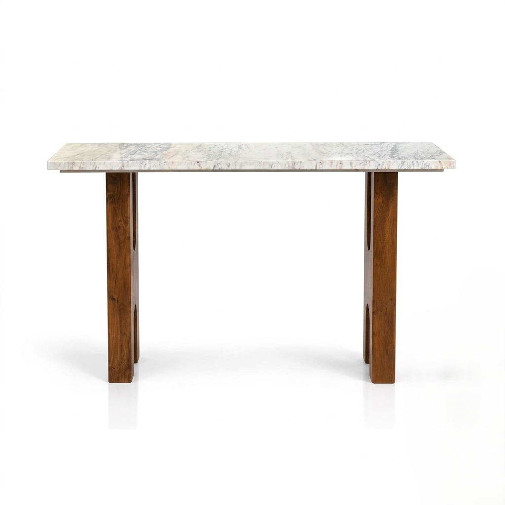 Kestran Marble-Top Console Table