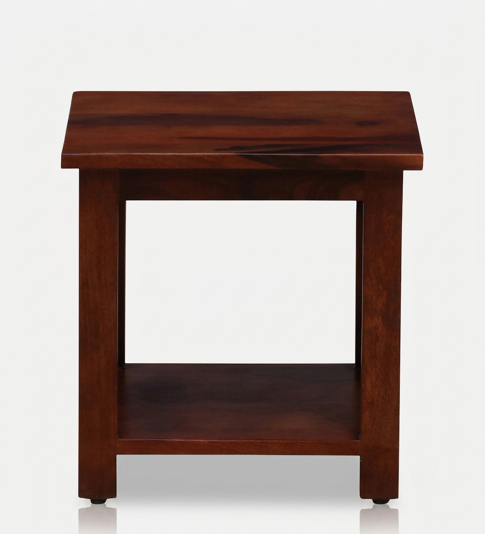 Ravon Slatted Side Table in Honey Oak Finish