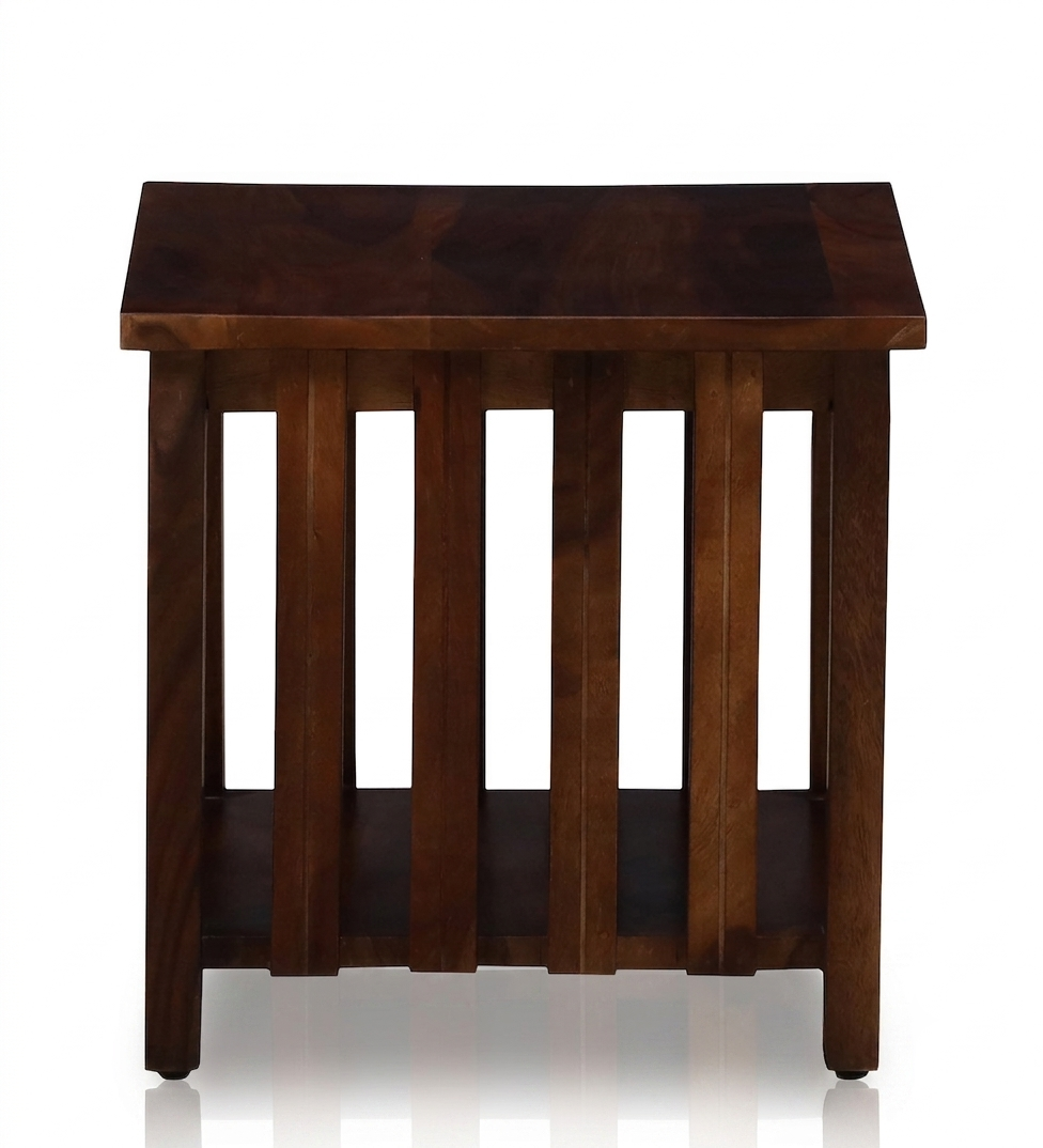 Ravon Slatted Side Table in Provincial Teak Finish