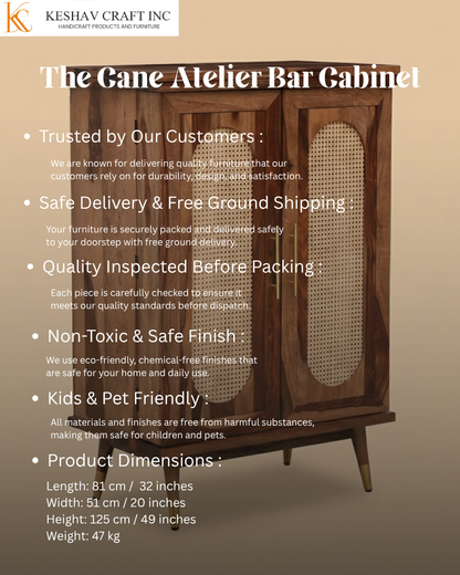 The Cane Atelier Bar Cabinet