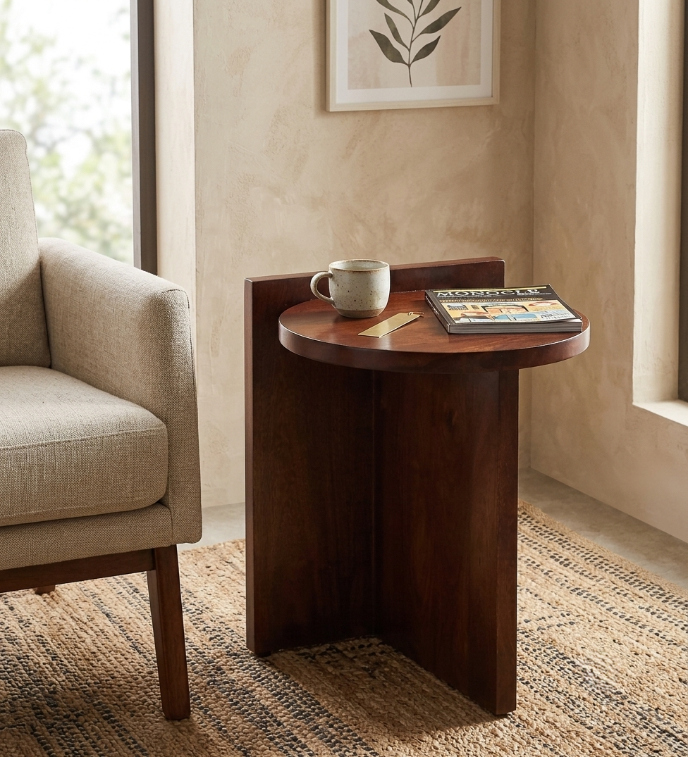 Trevon Solid Wood Side Table
