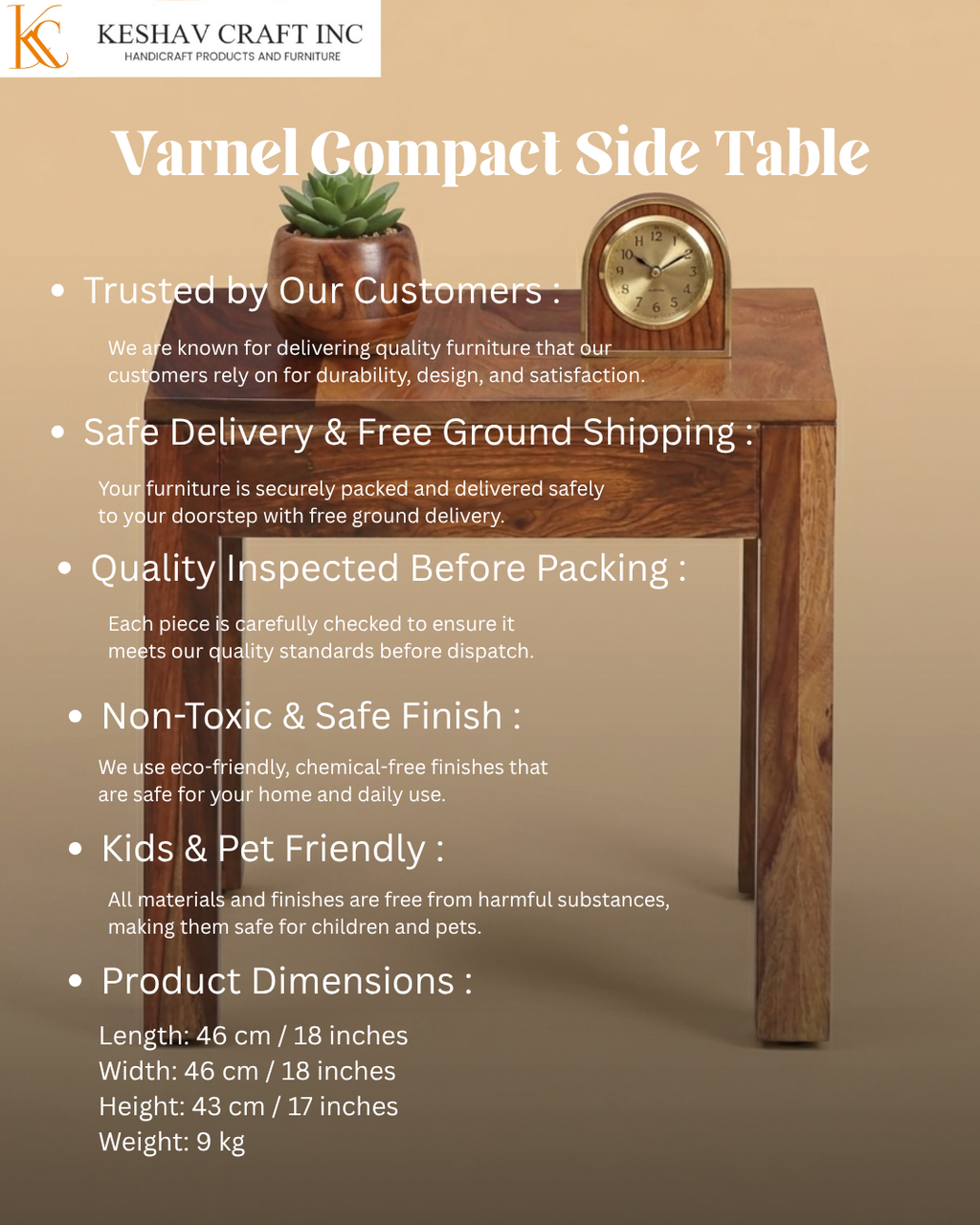 Varnel Compact Side Table