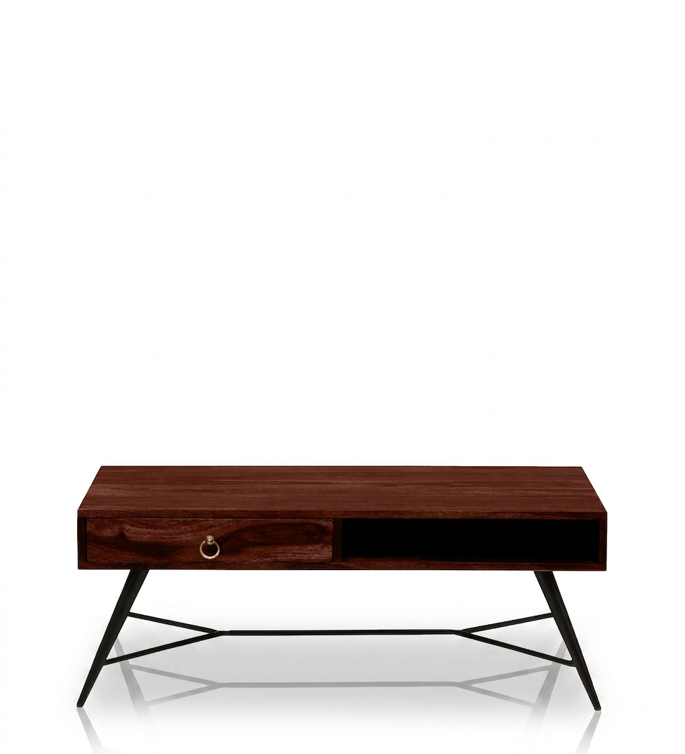 Velmor Storage Coffee Table in Honey oak finish