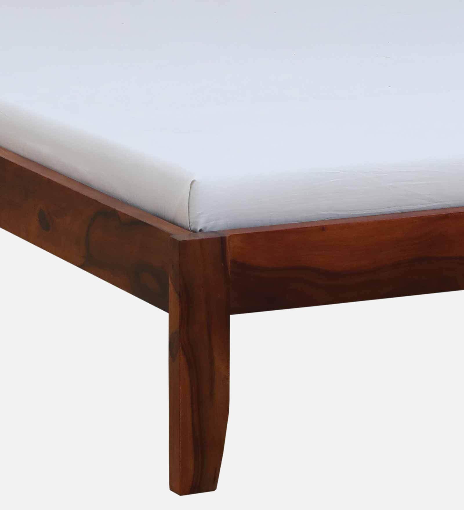 Velmora Slat Bed in Honey Oak Finish