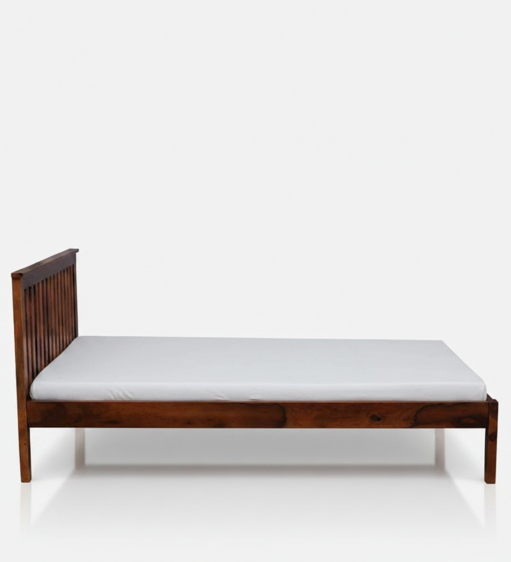 Velmora Slat Bed in Honey Oak Finish