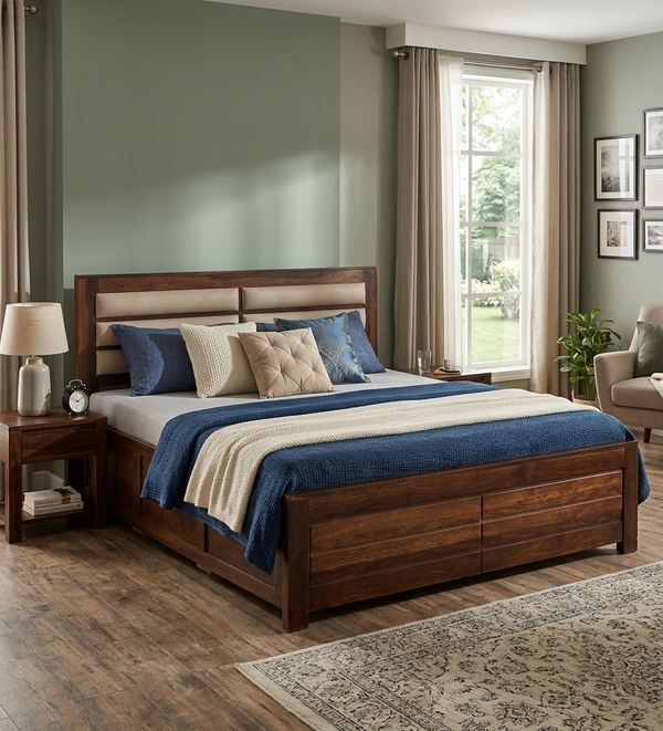 Veltrix Upholstered Hydraulic Storage Bed