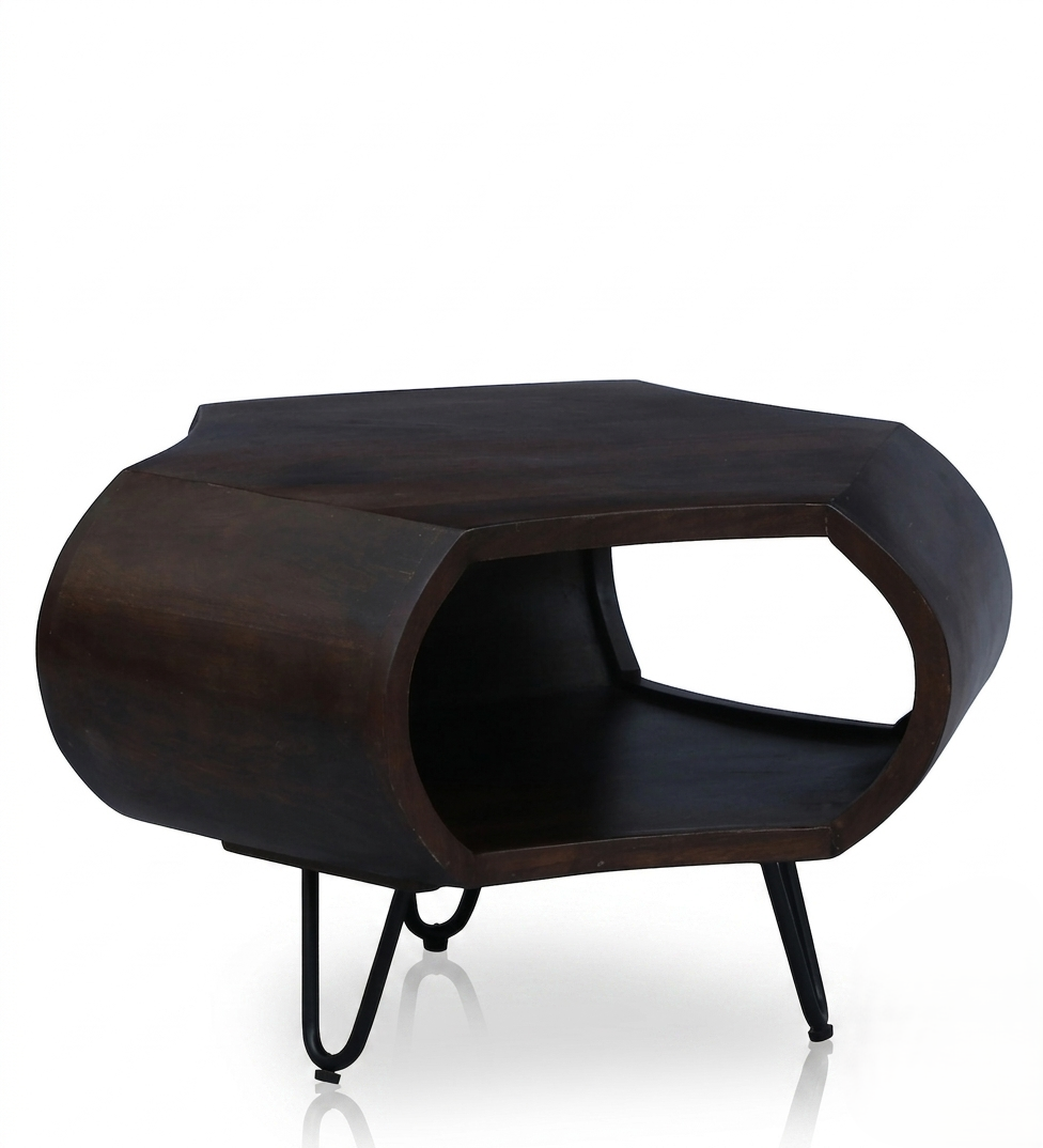 Zenvor Sculpt Coffee Table in Dark Walnut Finish
