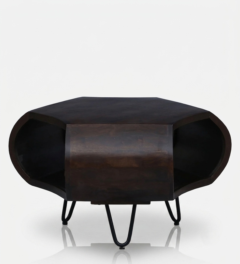 Zenvor Sculpt Coffee Table in Dark Walnut Finish