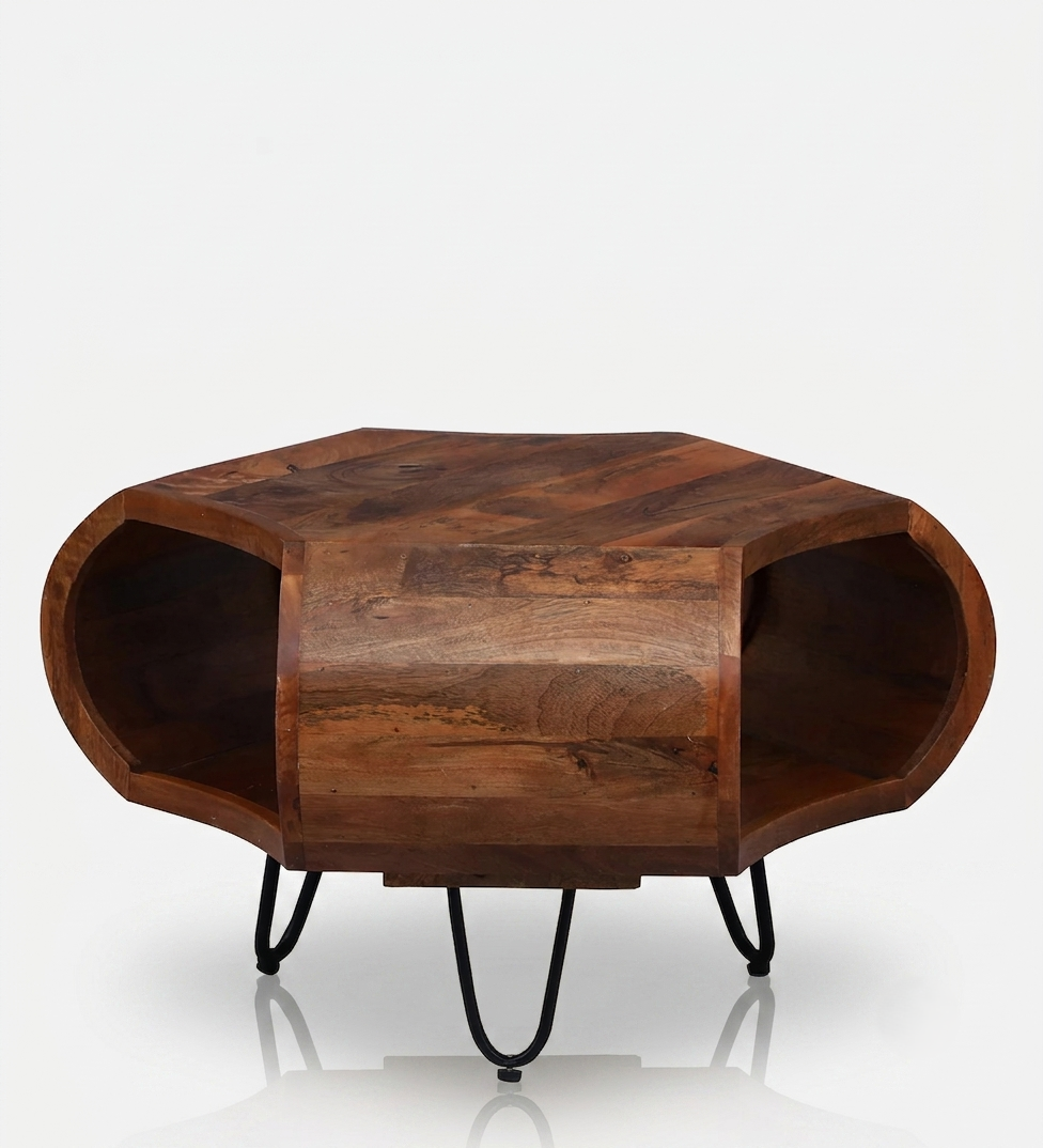 Zenvor Sculpt Coffee Table in Walnut Finish