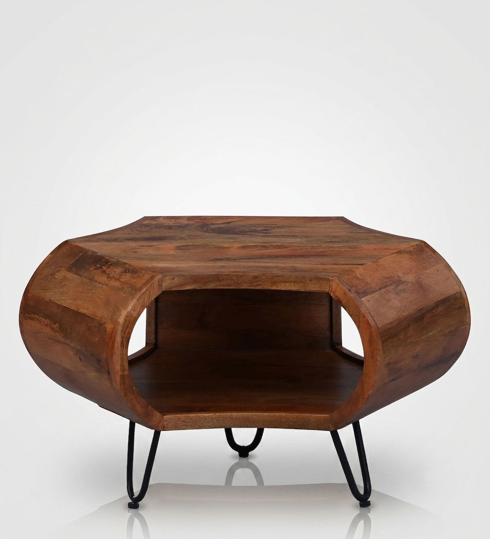 Zenvor Sculpt Coffee Table in Walnut Finish