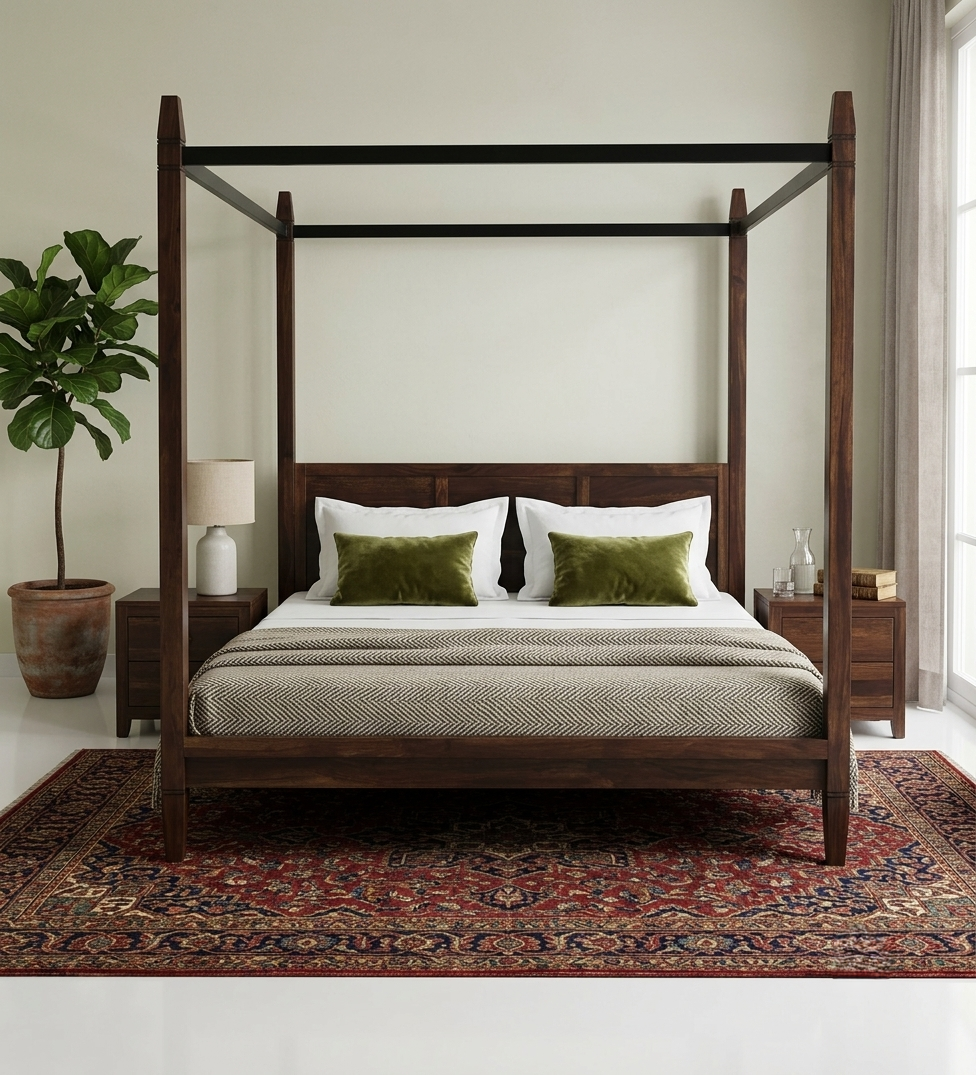 Zenvora Sheesham Poster Bed
