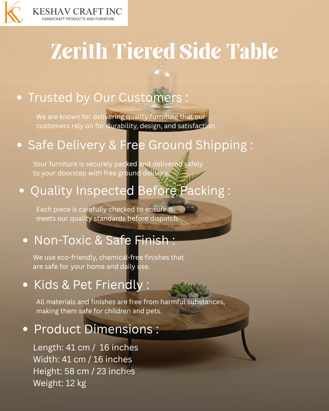 Zerith Tiered Side Table