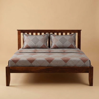 Velmora Slat Bed in Provincial Teak Finish