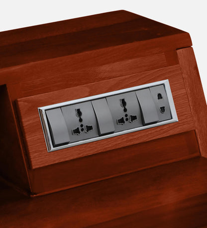 Aurex Workstation Desk In Honey Oak Finish