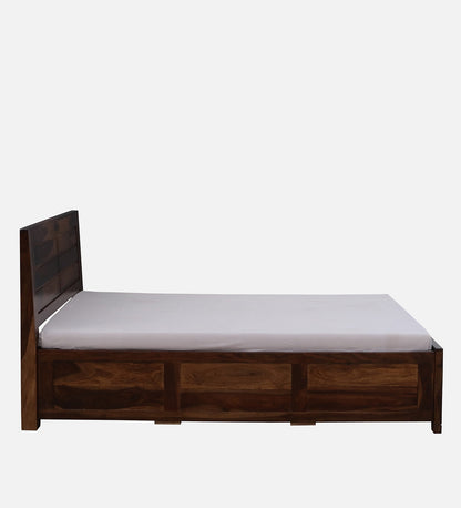 Tavion Panel Hydraulic Storage Bed in Provincial Teak Finish