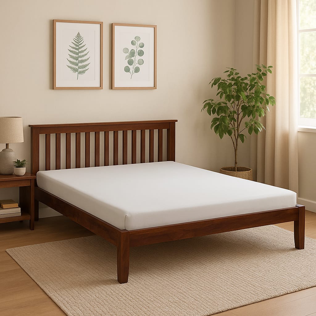 solid wood bed