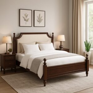 wooden bed