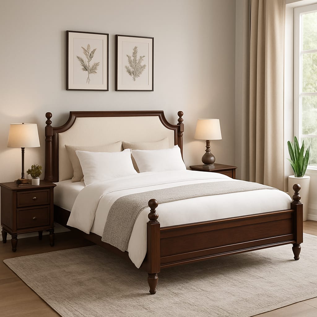 wooden bed