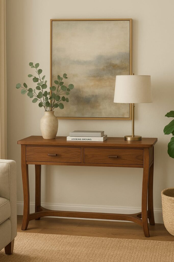 solid wood console table