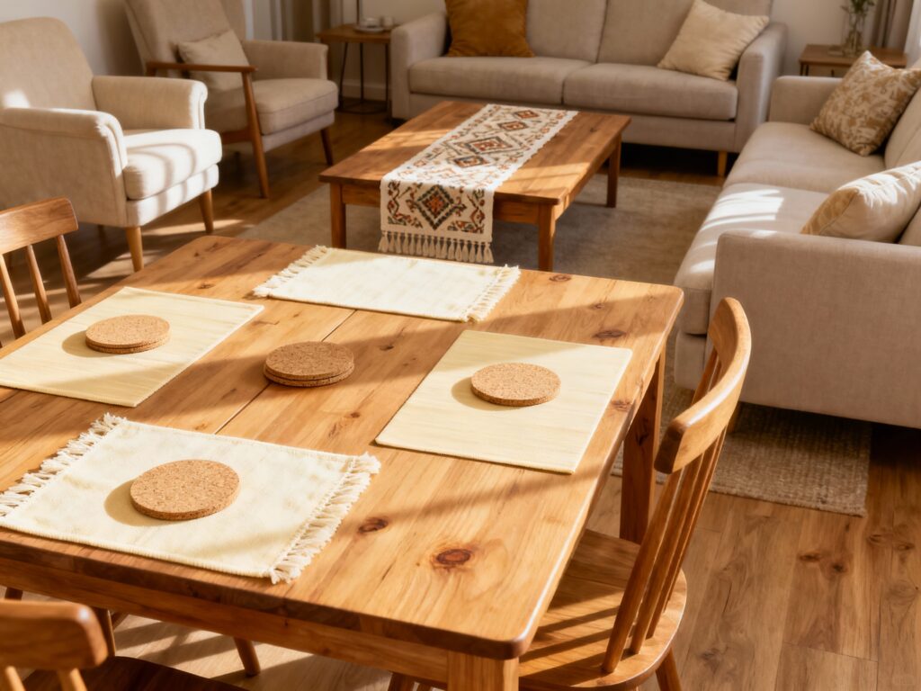 wooden dining table