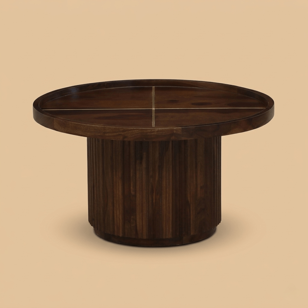 Regal Fluted Drum Coffee Table