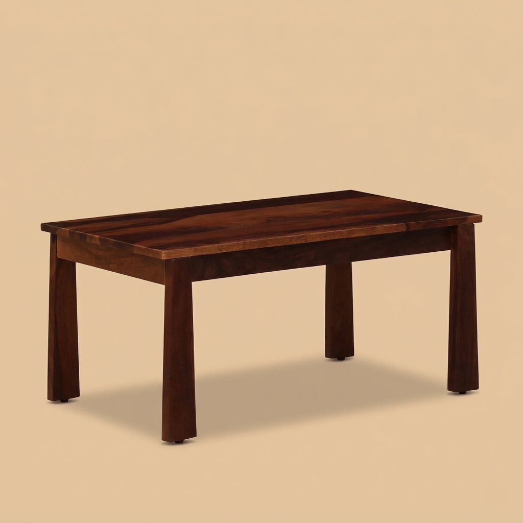 Orvane Solid Wood Coffee Table with Honey Oak Finish