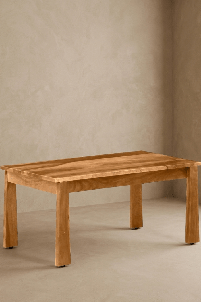 Orvane Solid Wood Coffee Table with Rustic Teak Finish