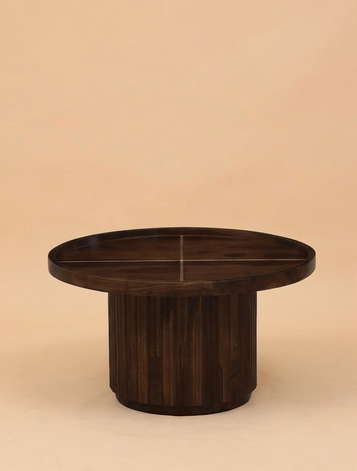 Regal Fluted Drum Coffee Table