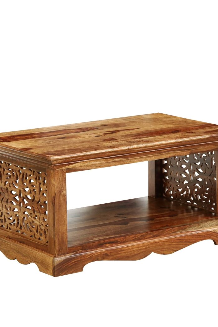 Jaalika Coffee Table in Rustic Teak Finish