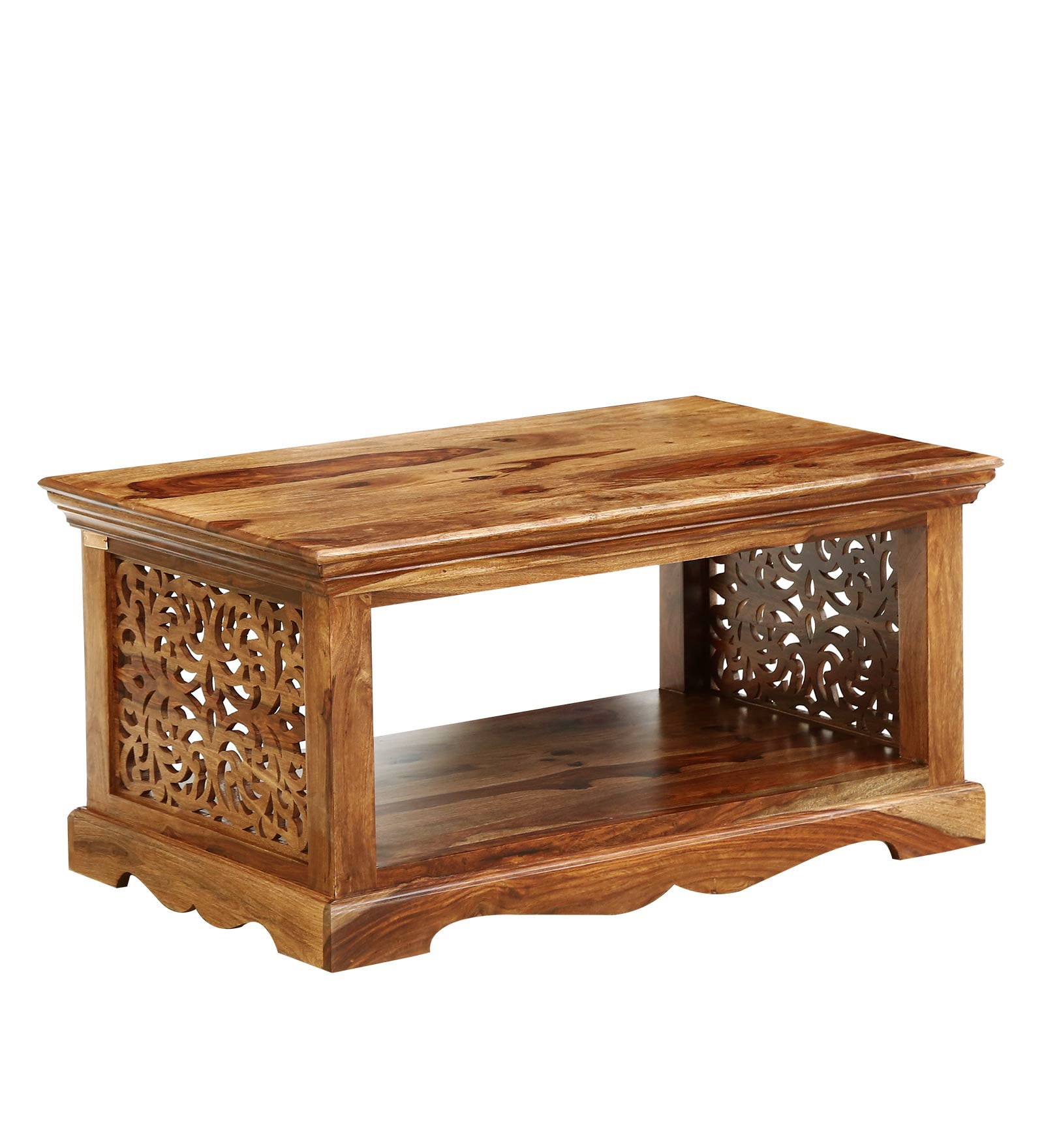 Jaalika Coffee Table in Rustic Teak Finish