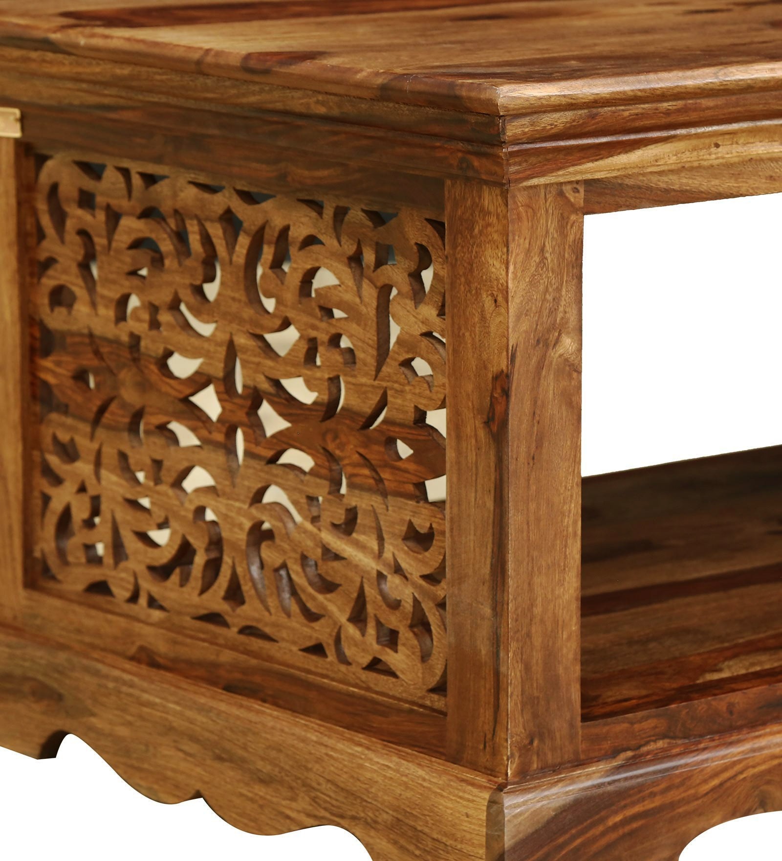 Jaalika Coffee Table in Rustic Teak Finish - Image 5