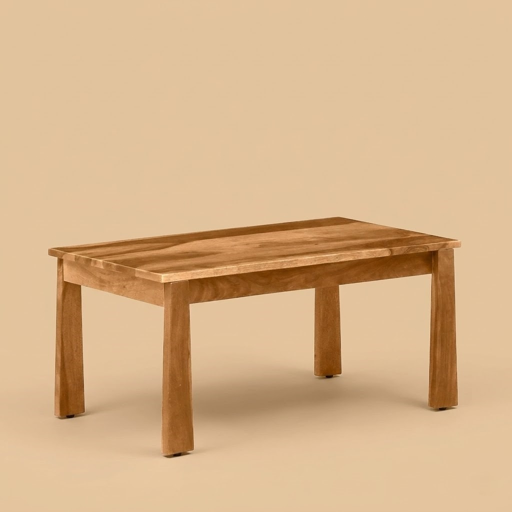 Orvane Solid Wood Coffee Table with Rustic Teak Finish