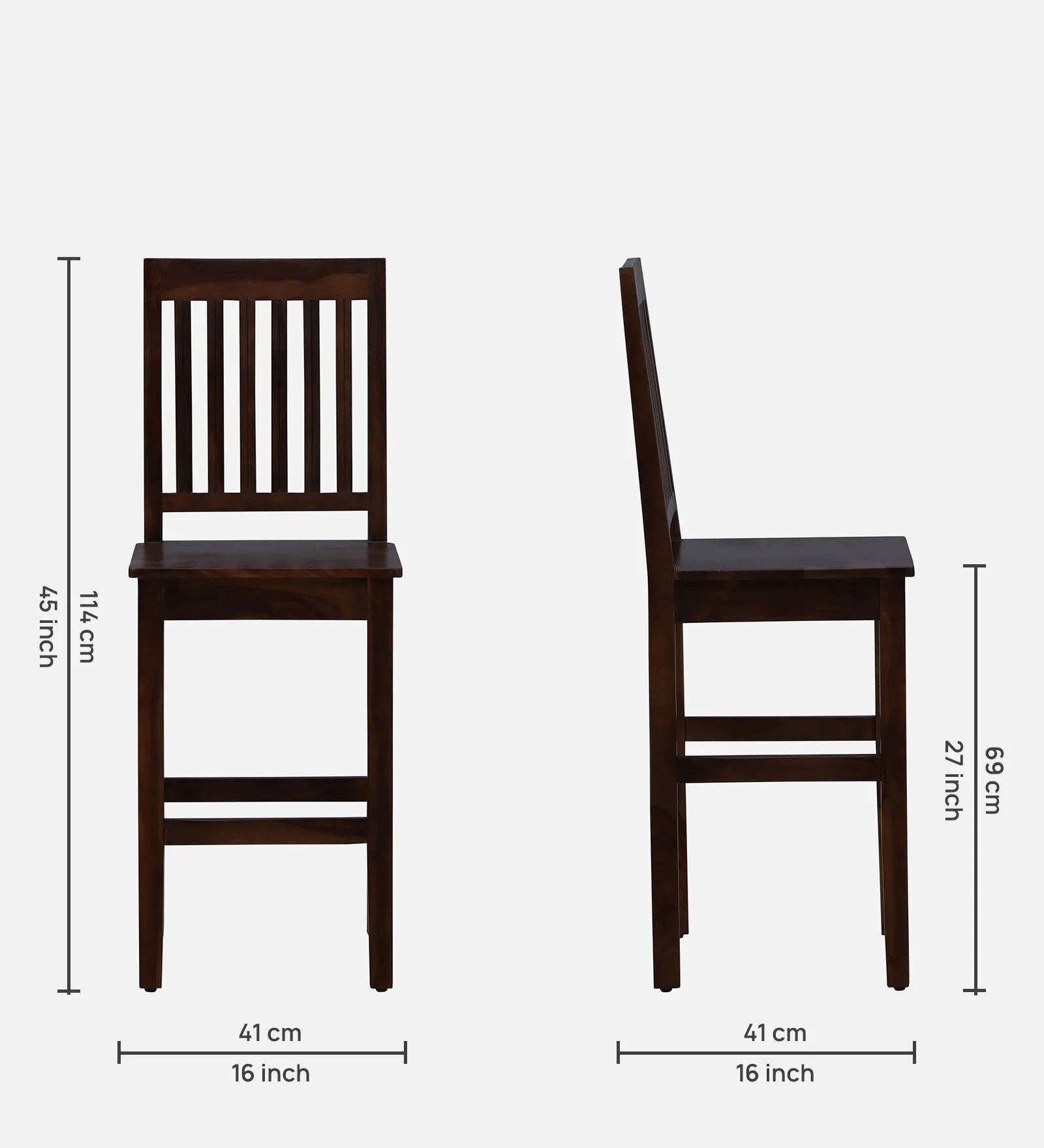 Varnexo Bar Chair in Provincial Teak Finish - Image 7