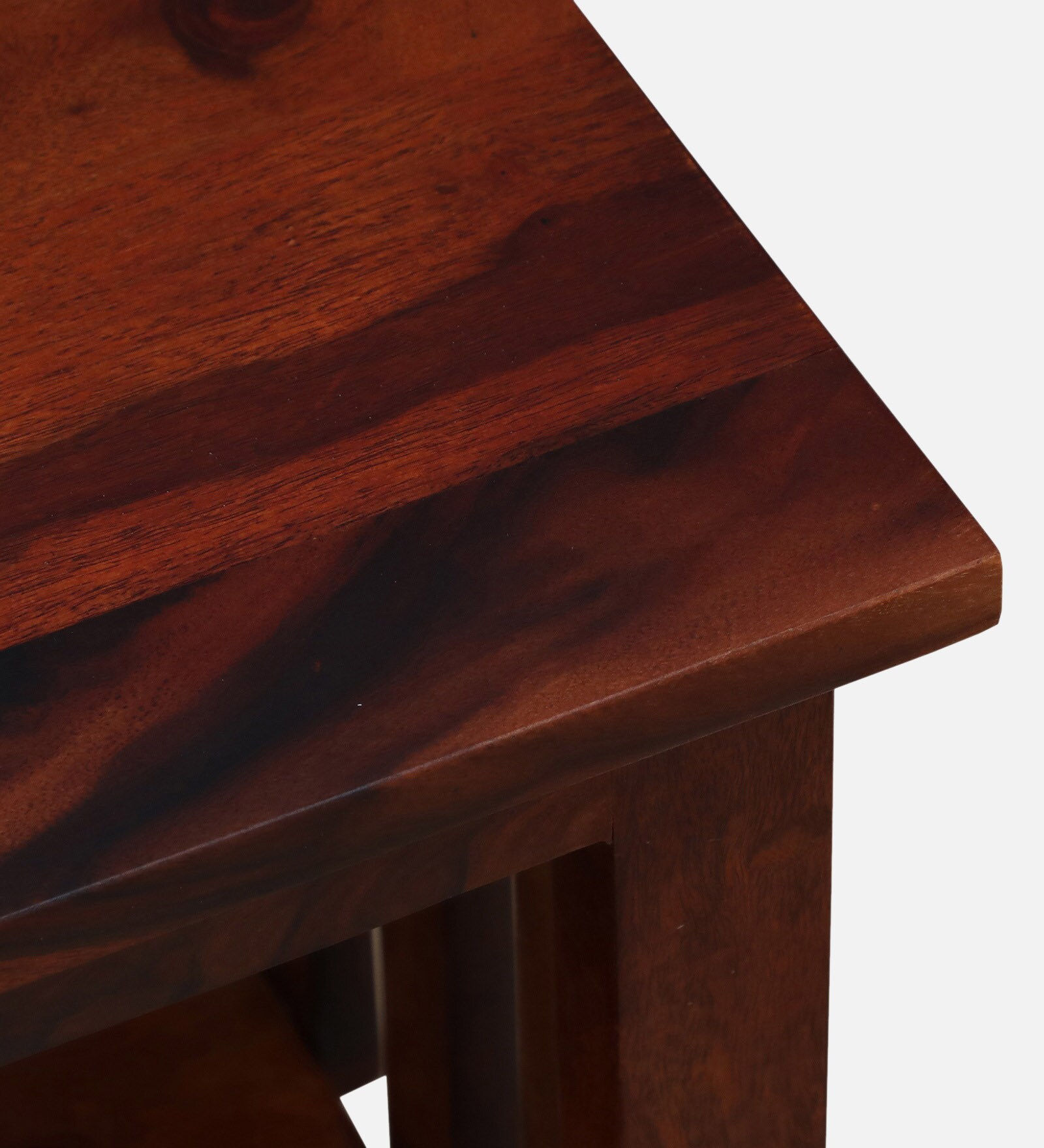 Ravon Slatted Side Table in Honey Oak Finish - Image 5