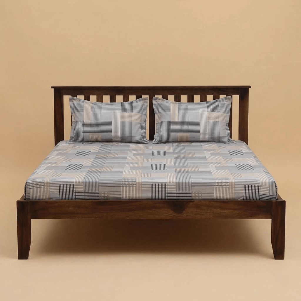 Velmora Slat Bed in Provincial Teak Finish