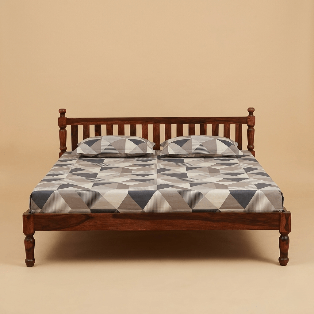 Bravon Sheesham Wood Bed